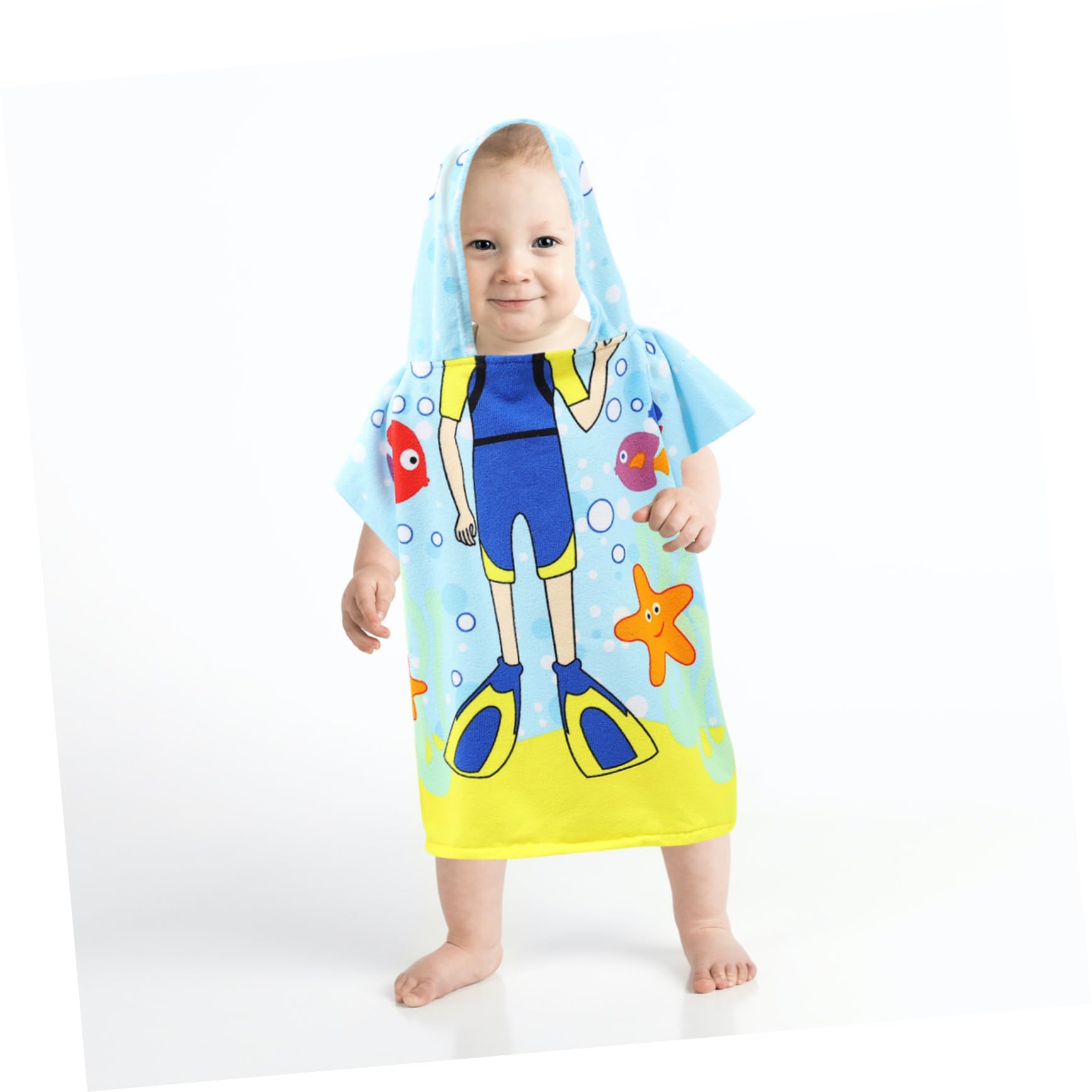 VICASKY 5pièces Serviettes De Bain Garçon Fille Cape De Bain à Capuche Microfibre Ultra Douce pour Et Confortable Après Douche