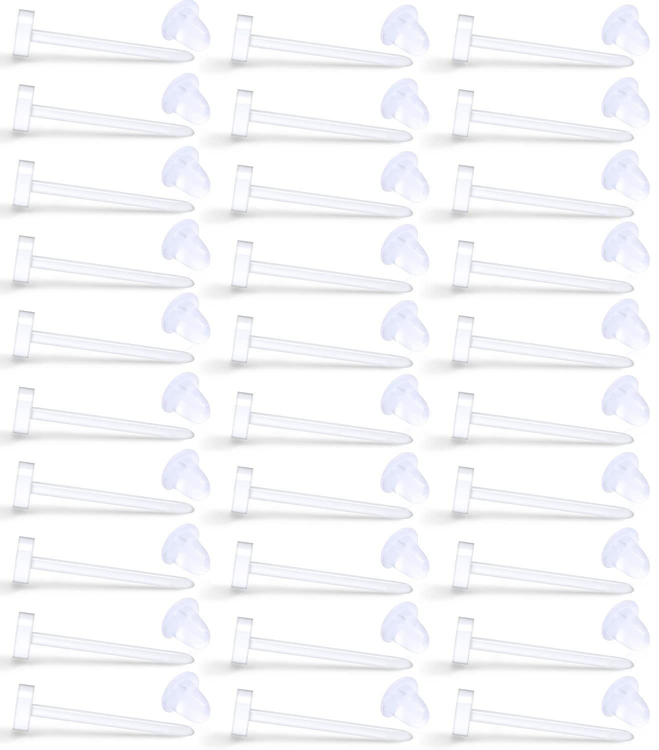 Kridzisw Clear Plastic Earrings Stud for Sport Work Surgery Invisible Rubber Bendable Flat Sensitive Skin Silicone Cartilage Helix Ear Earring Set Pack Acrylic Piercing Jewelry Retainer Women Men