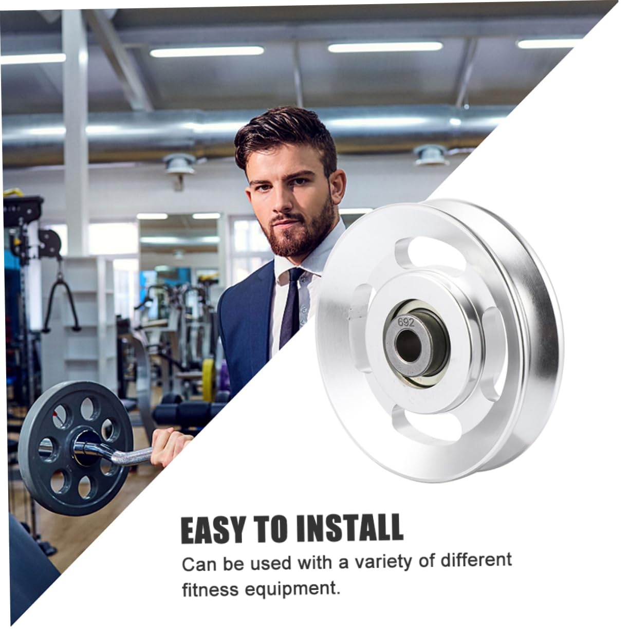 ibasenice 2 Poleas Resistentes al Desgaste para Equipo de Fitness de Aleación de Aluminio Compactas y Ligeras para Entrenamiento de Gimnasio