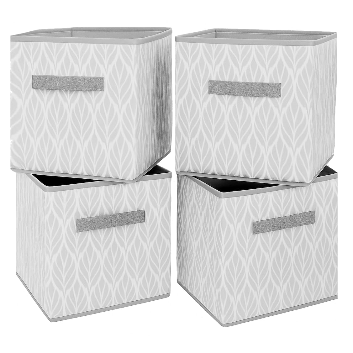 Clay Roberts Storage Cubes, Storage Boxes, Pack of 4, Grey, Fabric Basket Set for Storage Units, 25cm x 25cm x 25cm, Grey Baskets, Boxes, Box, Unit Cubes