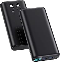 Vista 14 de Cargador portátil de 38800 mAh con 5 salidas y 2 entradas, PD USB C entrada y salida rápida de teléfono, batería externa de respaldo, esencial