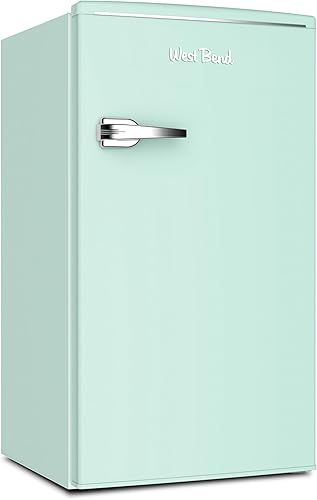 Miniatura 2 de West Bend Mini refrigerador para dormitorio, oficina, bar o dormitorio universitario, refrigerador compacto retro con una sola puerta, estantes de