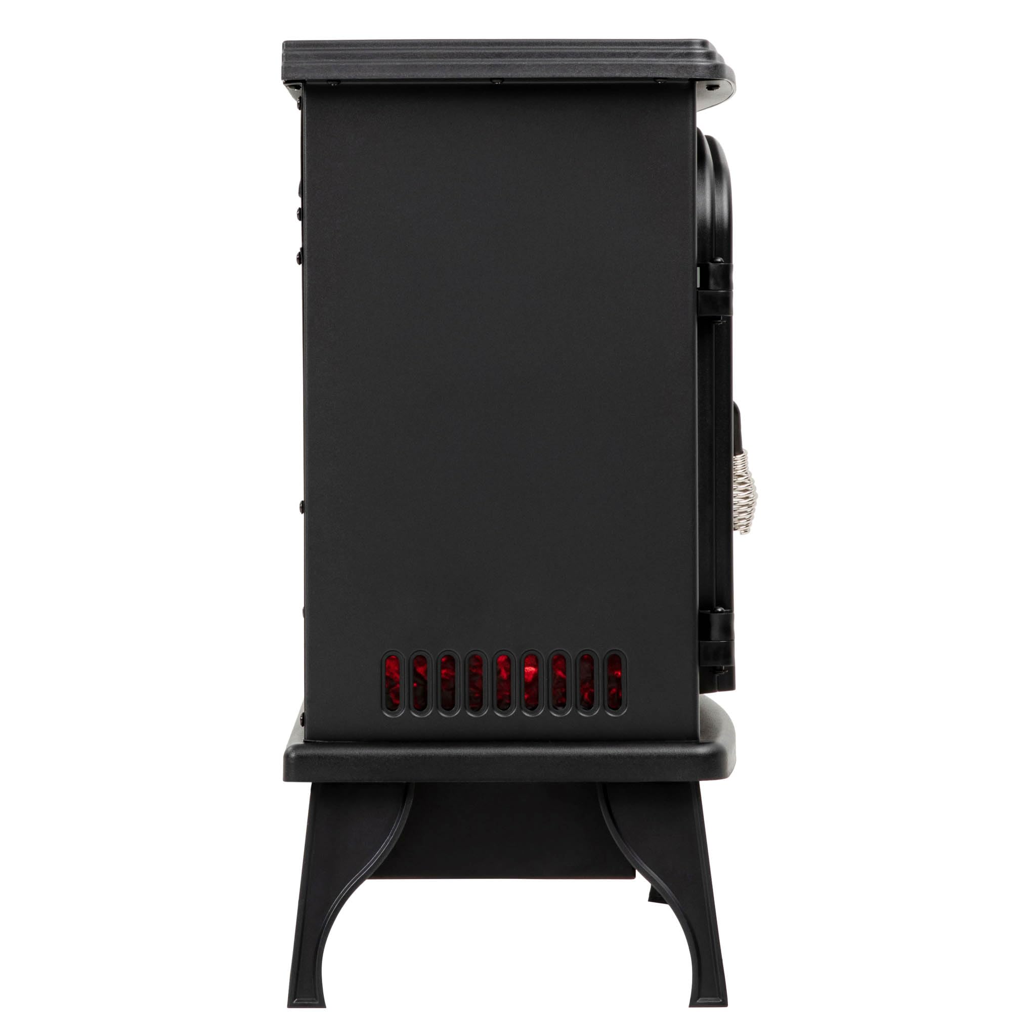 Heidenfeld Elektrokamin EK100 | 𝟯 𝐉𝐀𝐇𝐑𝐄 𝐆𝐀𝐑𝐀𝐍𝐓𝐈𝐄 - 2000 Watt - Energiesparende LEDs - Glasfront - 2 Heizstufen - 3D Flammeneffekt Kaminfeuer - Kaminofen Bis 30 m² (Schwarz 2.0)