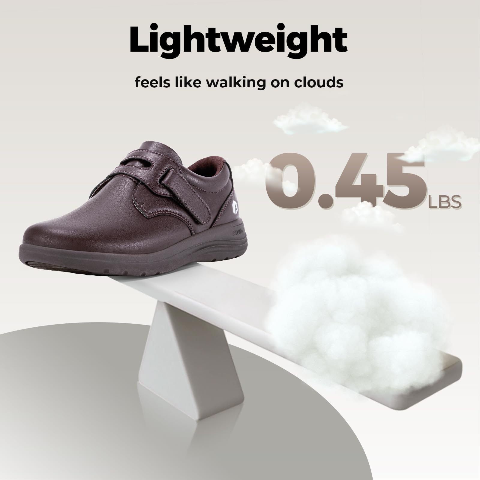 FitVille Zapatos Mujer de Cuero Mocasines Extra Anchos Ligero para Pies Sensibles Zapatillas Cómodas para Caminar