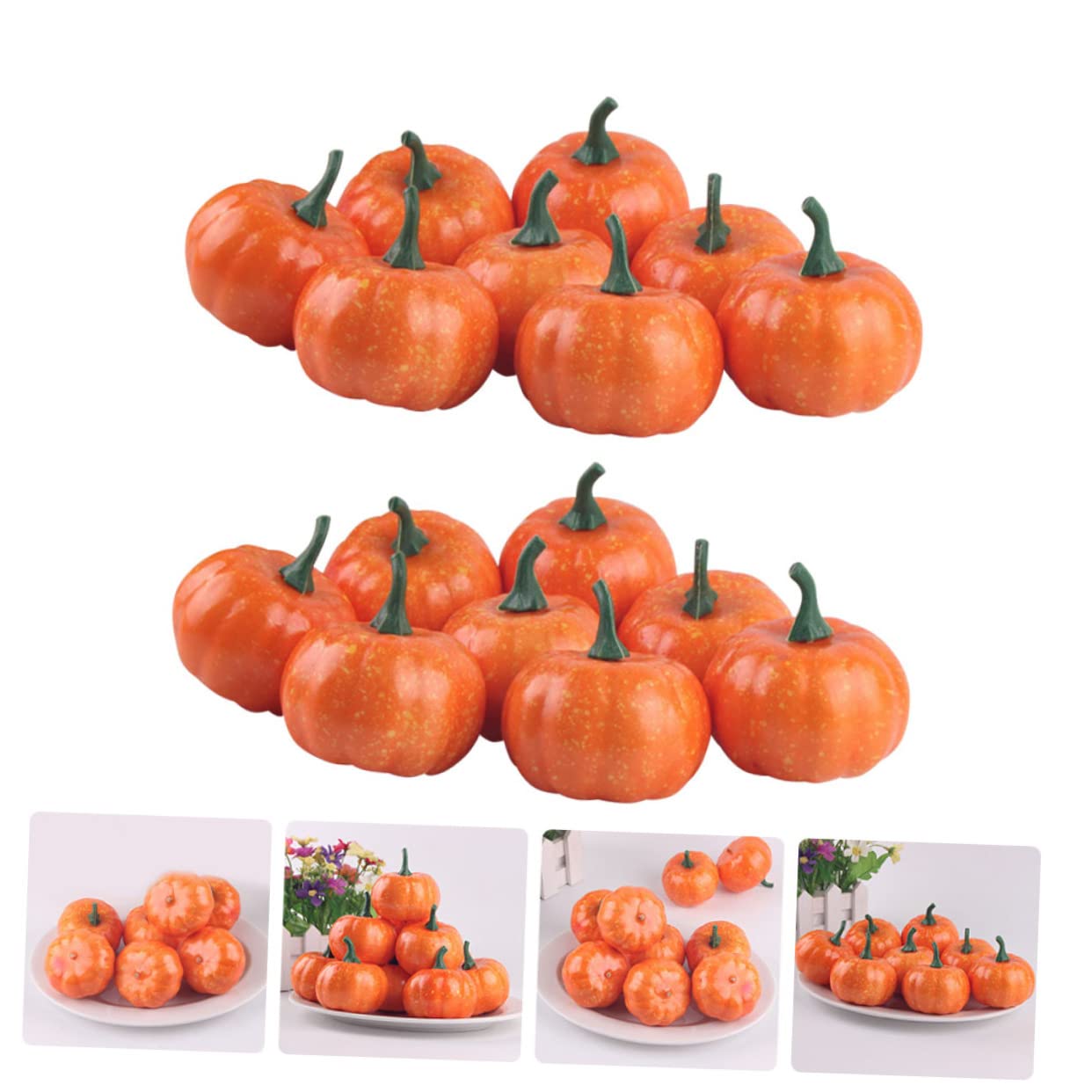Cabilock 80 Stück Simulationsschaum Kürbis Thanksgiving Dekorationen Herbstkürbis Künstliche Kürbisornamente Künstliche Halloween Kürbisse Herbsterntekürbisse Lebensechte
