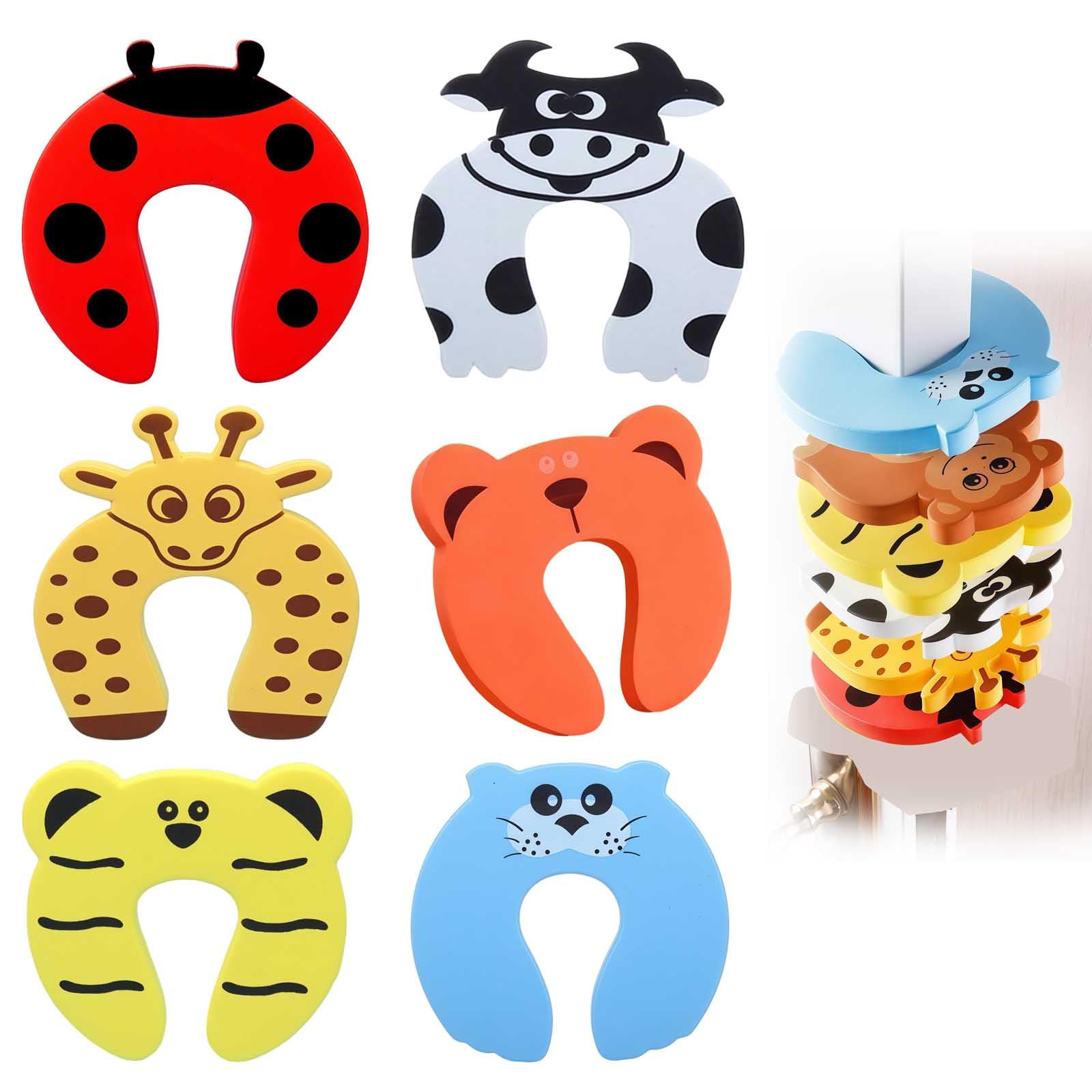 Door Stop Kids Pack of 6 EVA Foam Anti-collision Finger Protector Shockproof for Home Kindergarten Windows Doors Easy Install Safe and Quiet
