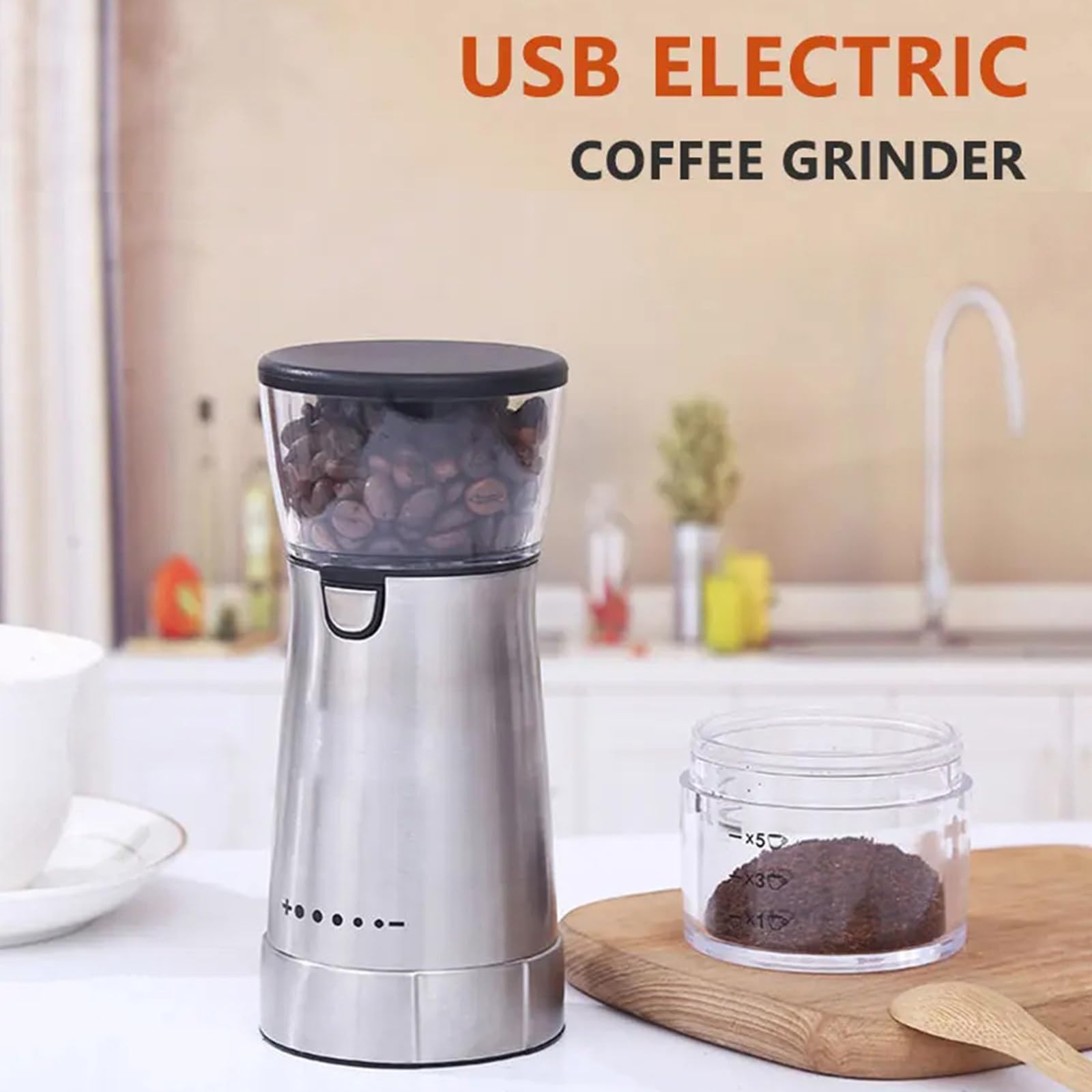 Moulin à café électrique Portable, broyeur alimentaire Rechargeable par USB, adapté aux herbes, épices, céréales, accessoires de cuisine