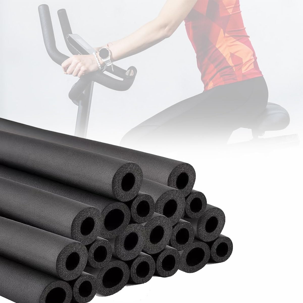 Tube Insulation Pipe Foam Tube Lagging for Protecting Pipes 6mm 13mm 16mm 25mm 32mm 43mm 50mm Outdoor Water Pipe Wrap Tube Covers ( Size : T9mm X ID6mm X L1.7M )