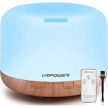 Amazon Com Urpower 500ml Aromatherapy Essential Oil Diffuser Humidifier Diffusers For Essential Oils Room Decor Lighting With 4 Timer Settings 7 Led Color Changing Lamps And Waterless Auto Shut Off Health Personal Care
