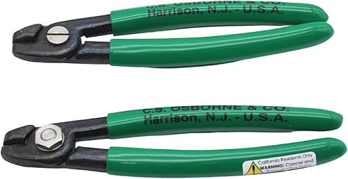 Miniatura 3 de C.S. Osborne Alicates de anillo de cerdo #23T-M - Manijas de arco, sin junta de resorte, perno y tuerca