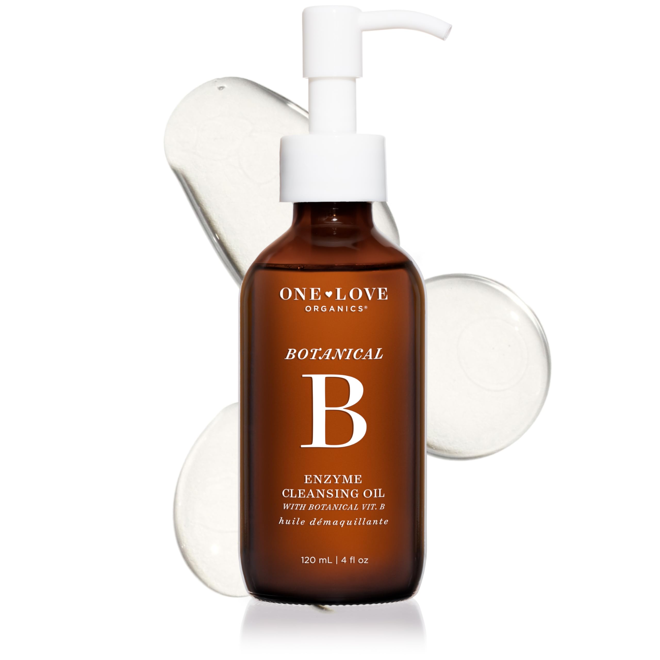 Botanical B Enzyme Cleansing Oil – Hydrating Oil Cleanser for Double Cleansing, Makeup Remover for Face, Cruelty Free 4 oz