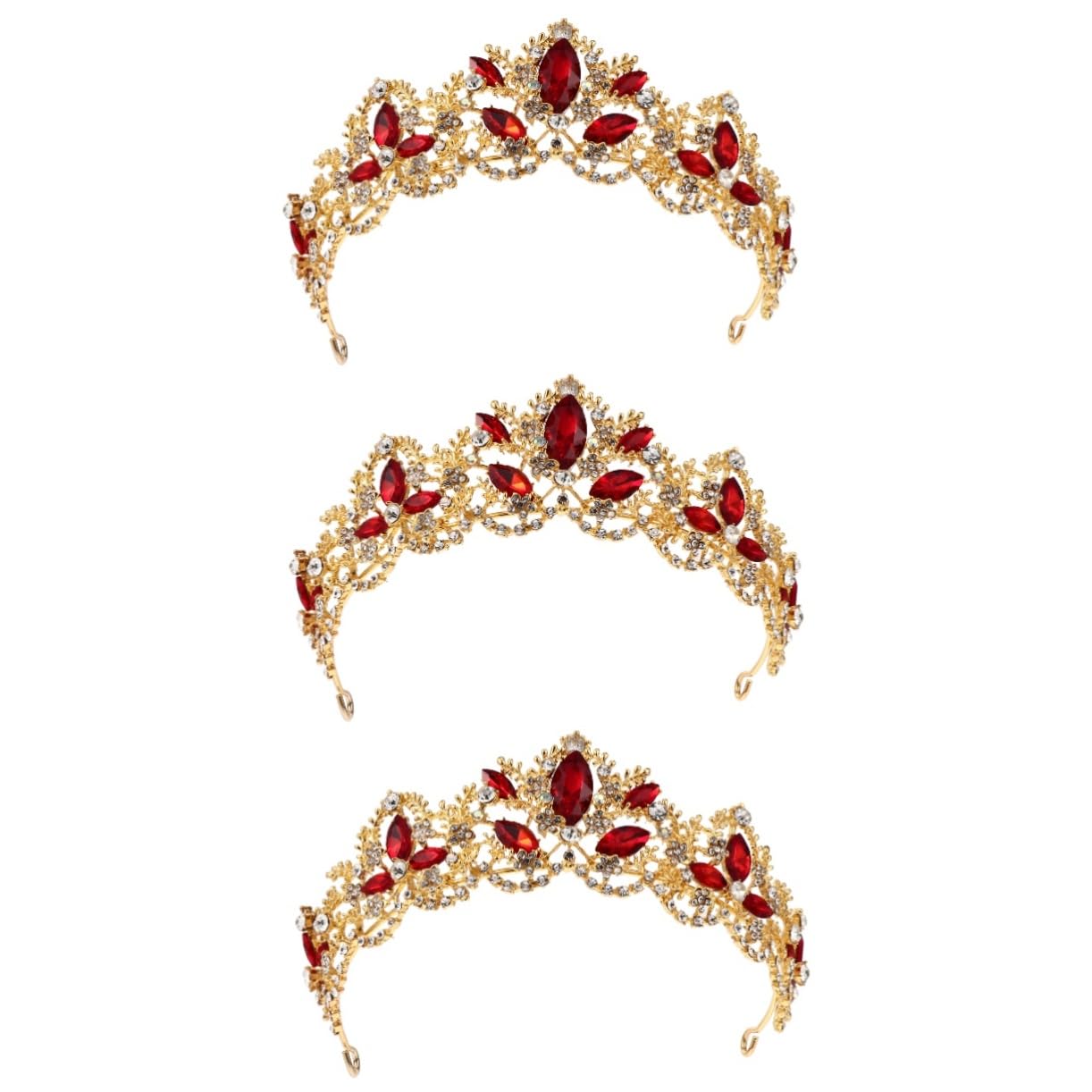 FRCOLOR 2 Piezas De Aleación Corona Accesorios Para El Cabello Para Las Mujeres Coleteros De Boda Para Las Mujeres Reina Real Brillante Reina Diadema Novia Diadema Corona De Diamantes De