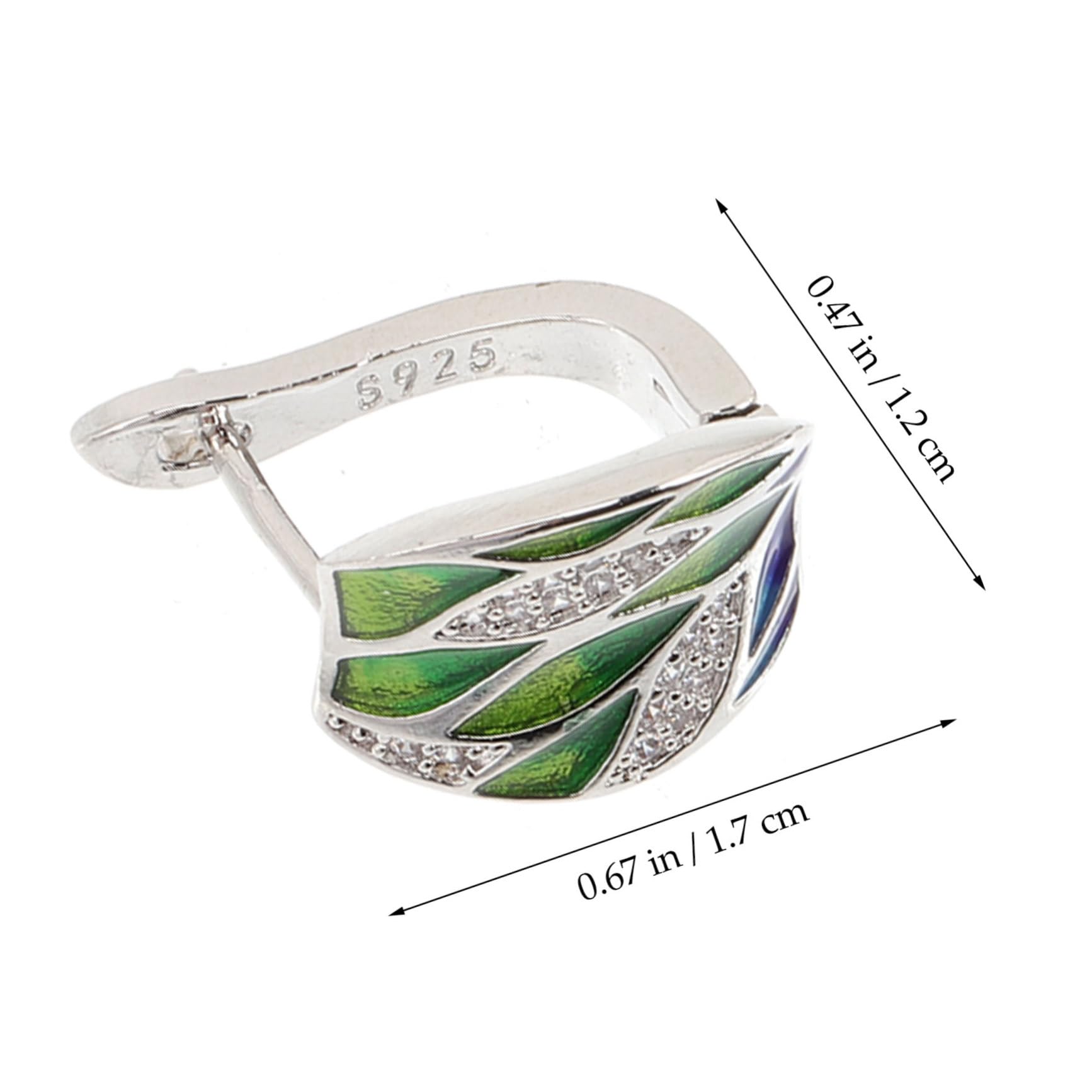 SOIMISS 3paia Orecchini Perno Smalto Forma Di Foglia Creativo Di Gioielli Per Ragazze e Giovani Donne Leggeri e Ipoallergenici Perfetti Per Cerimonie e Occasioni Speciali