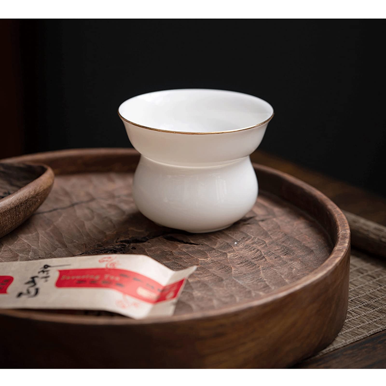 Sitko do herbaty jadeit biała porcelana wyciek herbaty filtr siatkowy ceramiczny zestaw do herbaty Kung Fu akcesoria łatwy w użyciu, szybki i łatwy do czyszczenia