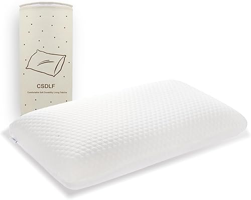 CSDLF Almohadas de espuma viscoelástica, almohada para dormir de lado y de espalda, almohada para aliviar el dolor de cuello, funda extraíble