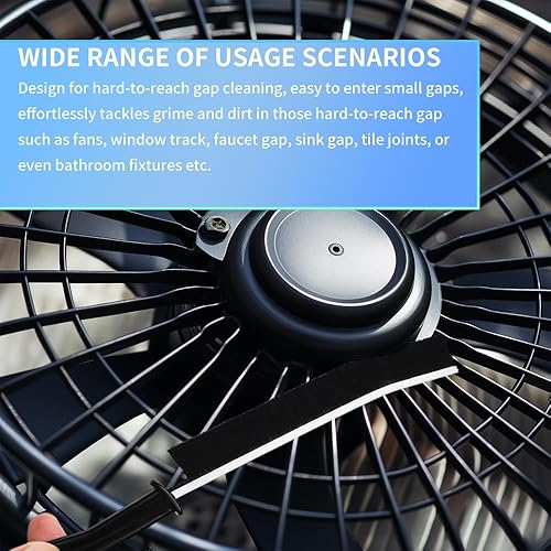 Miniatura 6 de Cepillo de limpieza de hendiduras, herramienta de cepillo de limpieza de huecos, cepillo de limpieza pequeño multifuncional de cerdas duras para