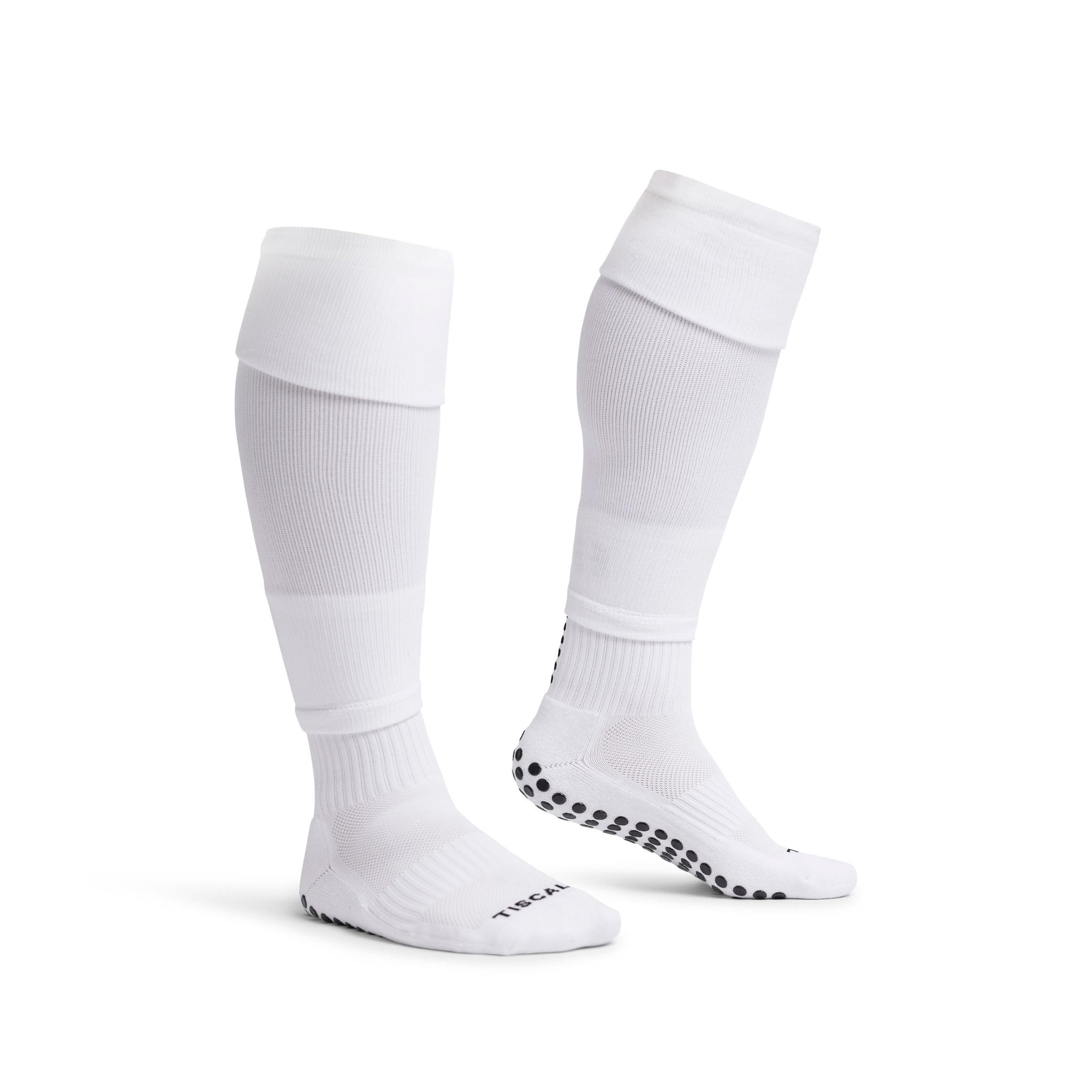 Tiscal Sports Boys White Sock Sleeves Available In Both Kids Size Small - 35Cm & Adults Size Large - 50Cm - Pre Cut Football Socks - Accompany With Grip Socks - Variety Of Colours To Match Team Kit