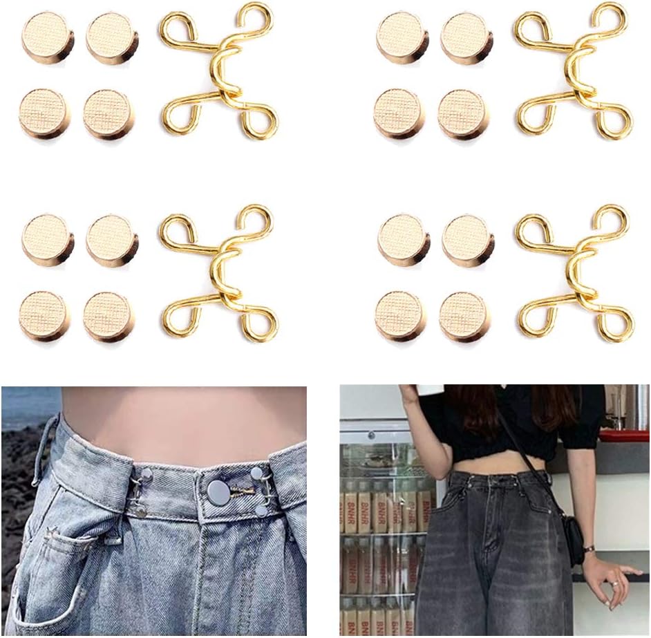 WZT20 Pieces Adjustable Waist Buckle Extender Set Jeans Extender Waist Extender Button for Pants Adjustable Jean