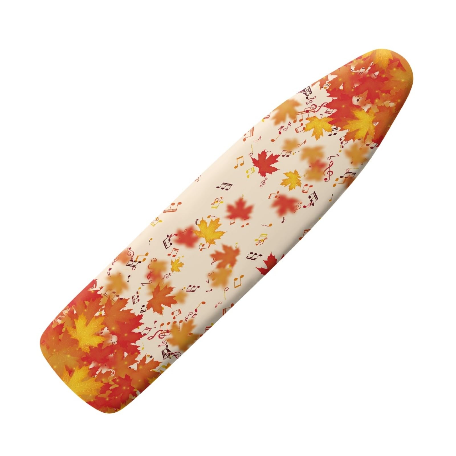 TOADDMOS Orange Maple Leaves Ironing Board Cover Scorch Resistant Iron Pad Covers Padding with Elastic Edges Non Slip Hook and Loop Fasteners