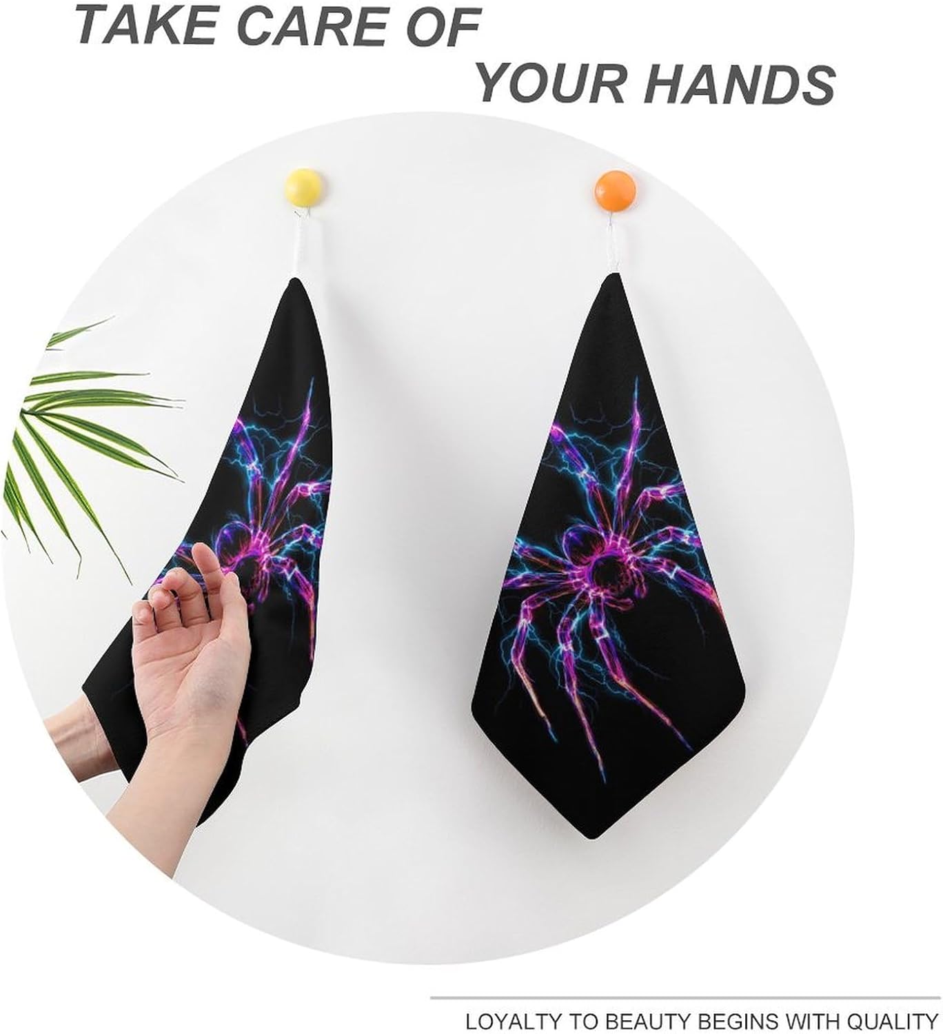 Spider Thunder Towel Hand Towels Decorative Towel for Bathroom Kitchen Shower Gym 4PCS