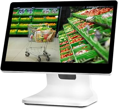 Smart Touch Cash Register, POS Cash Register with 15.6in Adjustable Screen, SSD 64GB, 4GB RAM, 6 USB Port, POS Machine for Restaurant, Retail Shop