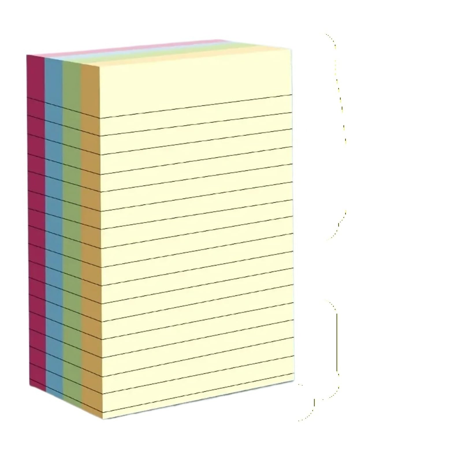 100/200 fogli di foglietti adesivi colorati con schede indice incise Fornitura cancelleria for ufficio(200psheets-big)