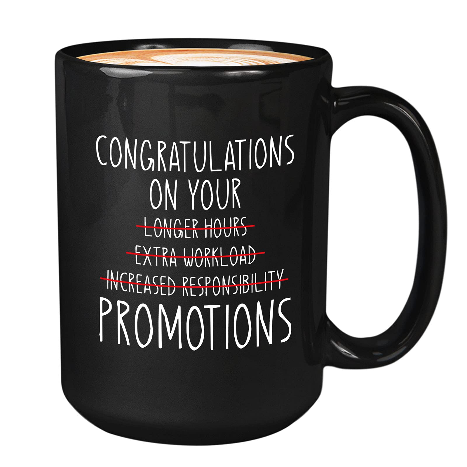 Amazon.com: Bubble Hugs Promotion Coffee Mug - Congratulation On Your  Promotion - Congratulation Good Start Work Office New Challenge Beginning  Coworker 15oz Black : Home & Kitchen