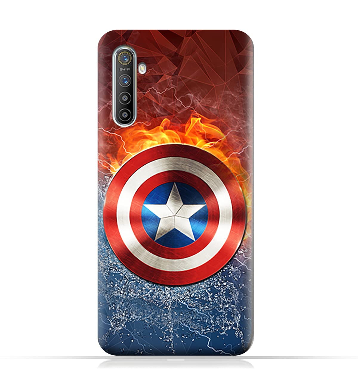 Protective Case Cover for Realme XT with Shield of Captain America Pattern