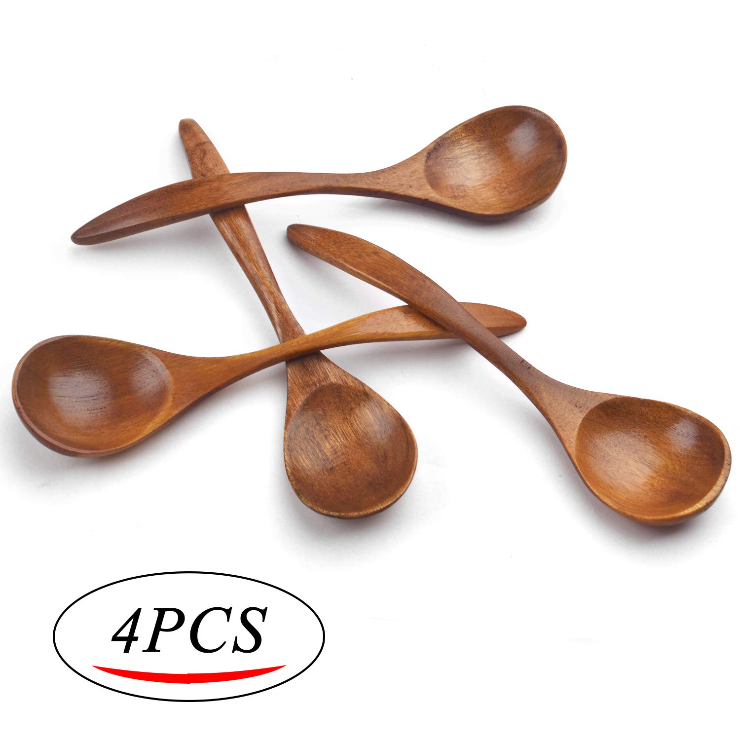 3 Cuillères En Bois Longues Pour Café Et Thé - Idéales Pour Mélanger, Servir Confiture, Sels De Bain - Lot De 3 - 3