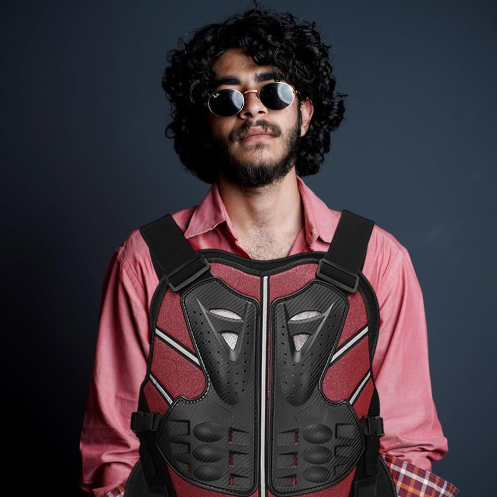Wudaizhi Protezione per Il Torace, Schiena E Colonna Vertebrale, Gilet Anticaduta per, Gilet Protettivo per Motocross, Cross, Ciclismo, Sci, Equitazione, Skateboard