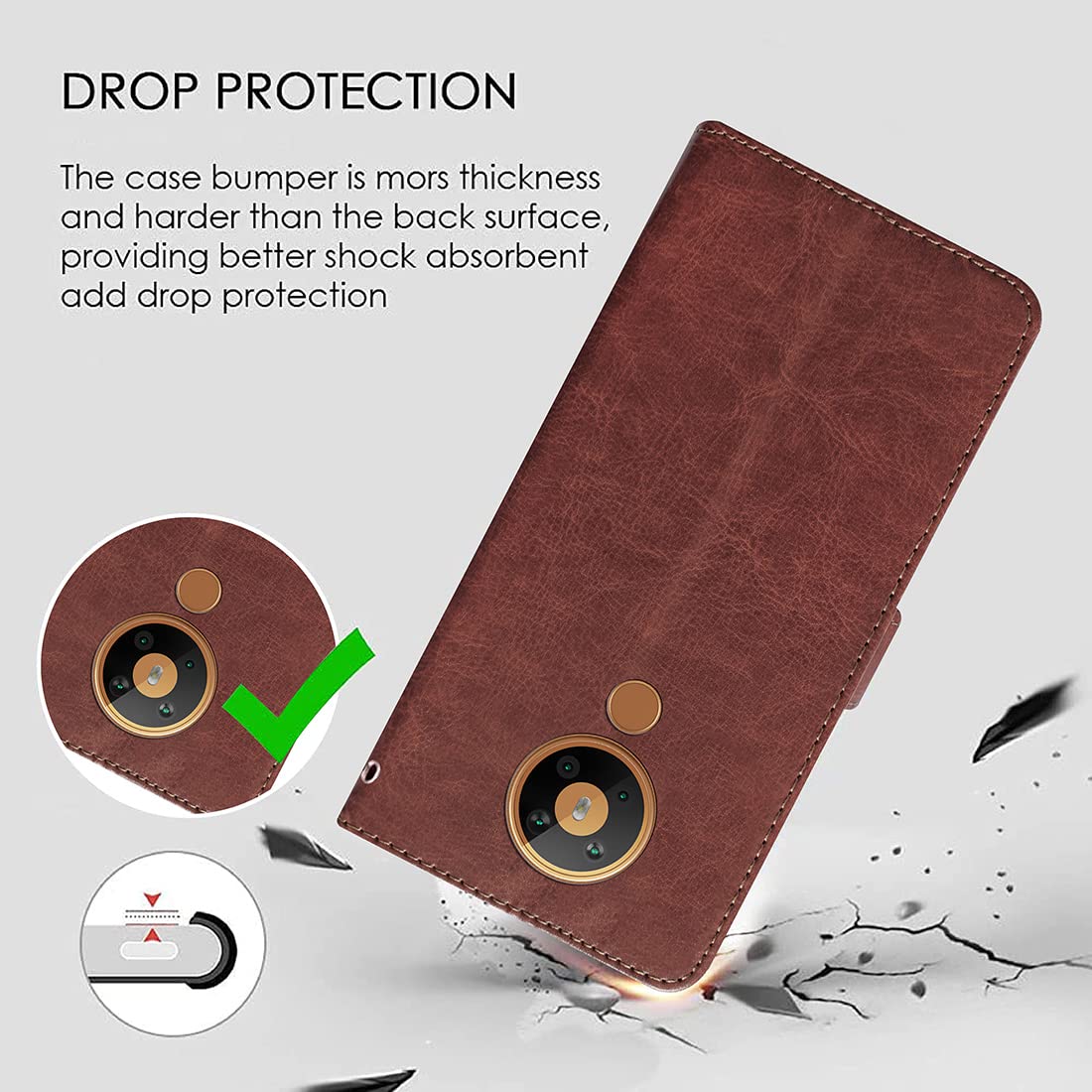 Nokia 5.3 Flip Cover - Premium Leather & Stand -2 Nokia 5.3 Flip Cover - Premium Leather & Stand -2