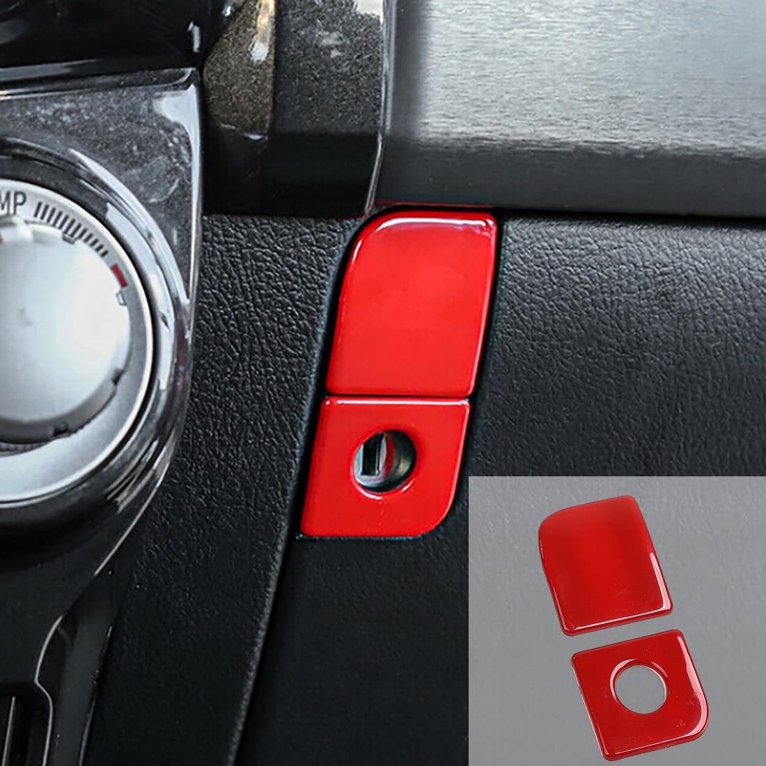 GZXinWei Red Copilot Storage Glove Box Handle Switch Cover Trim