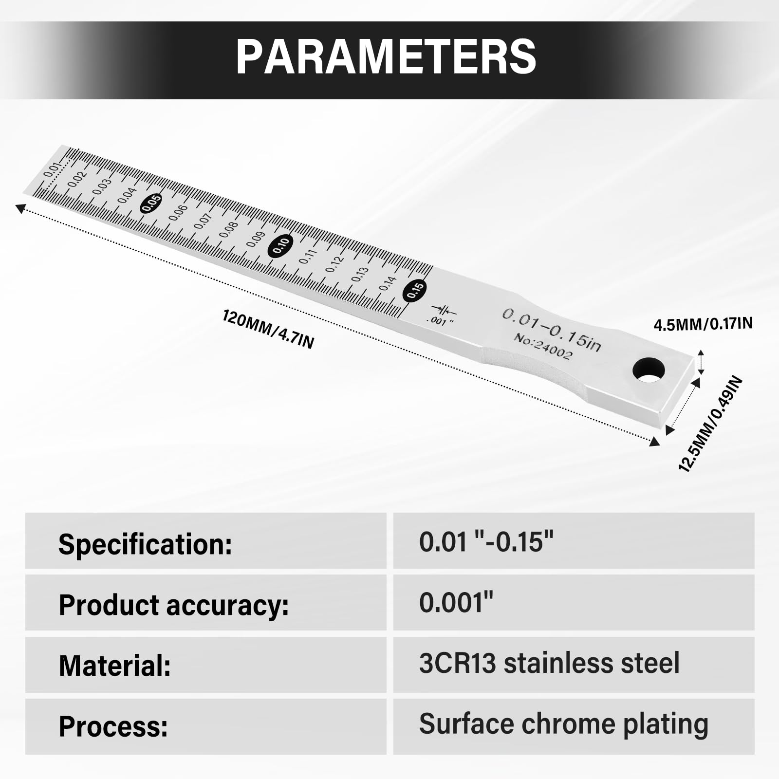 YUCHENGTECH Taper Gage Inches 0.01