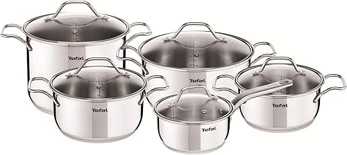 Tefal Intuition SS - Juego de 10 piezas, acero inoxidable