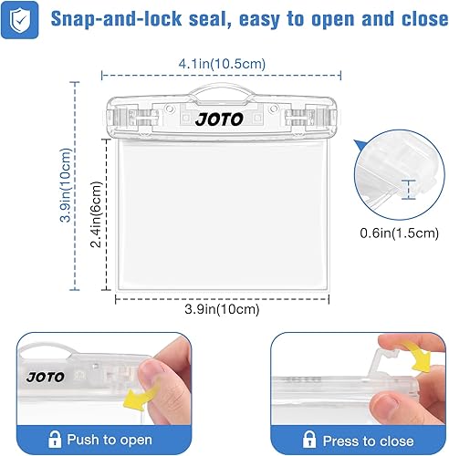 Miniatura 5 de JOTO Paquete de 2 fundas impermeables para llaves de automóvil con cordón para natación, surf, cartera pequeña impermeable, bolsa seca para dinero,