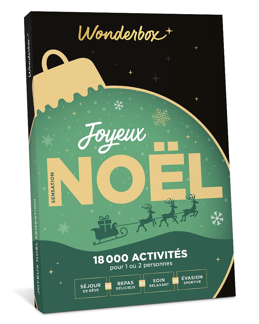 Wonderbox - Joyeux Noël Sensation - Coffret Cadeau - Idée Cadeau Multi Activités