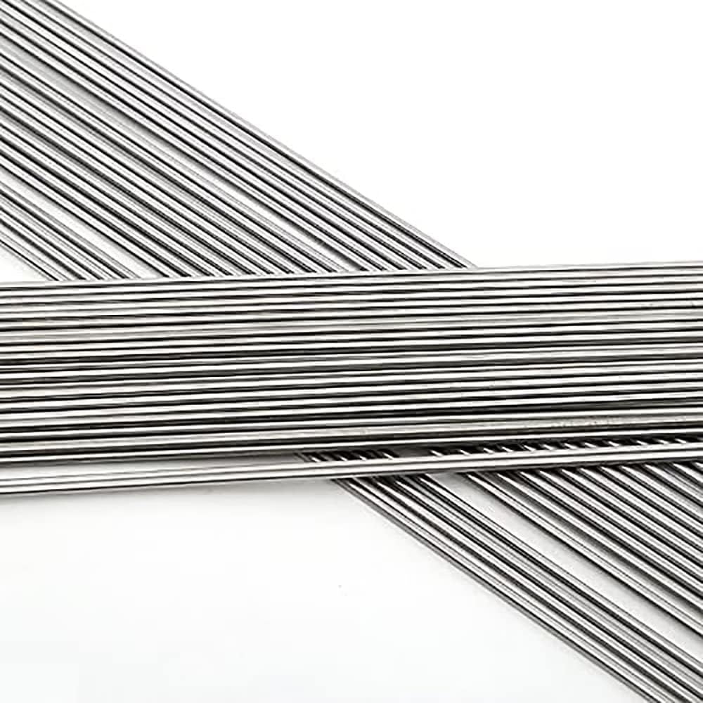 Angyanco 50PCS Stainless Steel Spring Wire, 40CM 0.8mm Elastic Steel bar Round Bar Silver