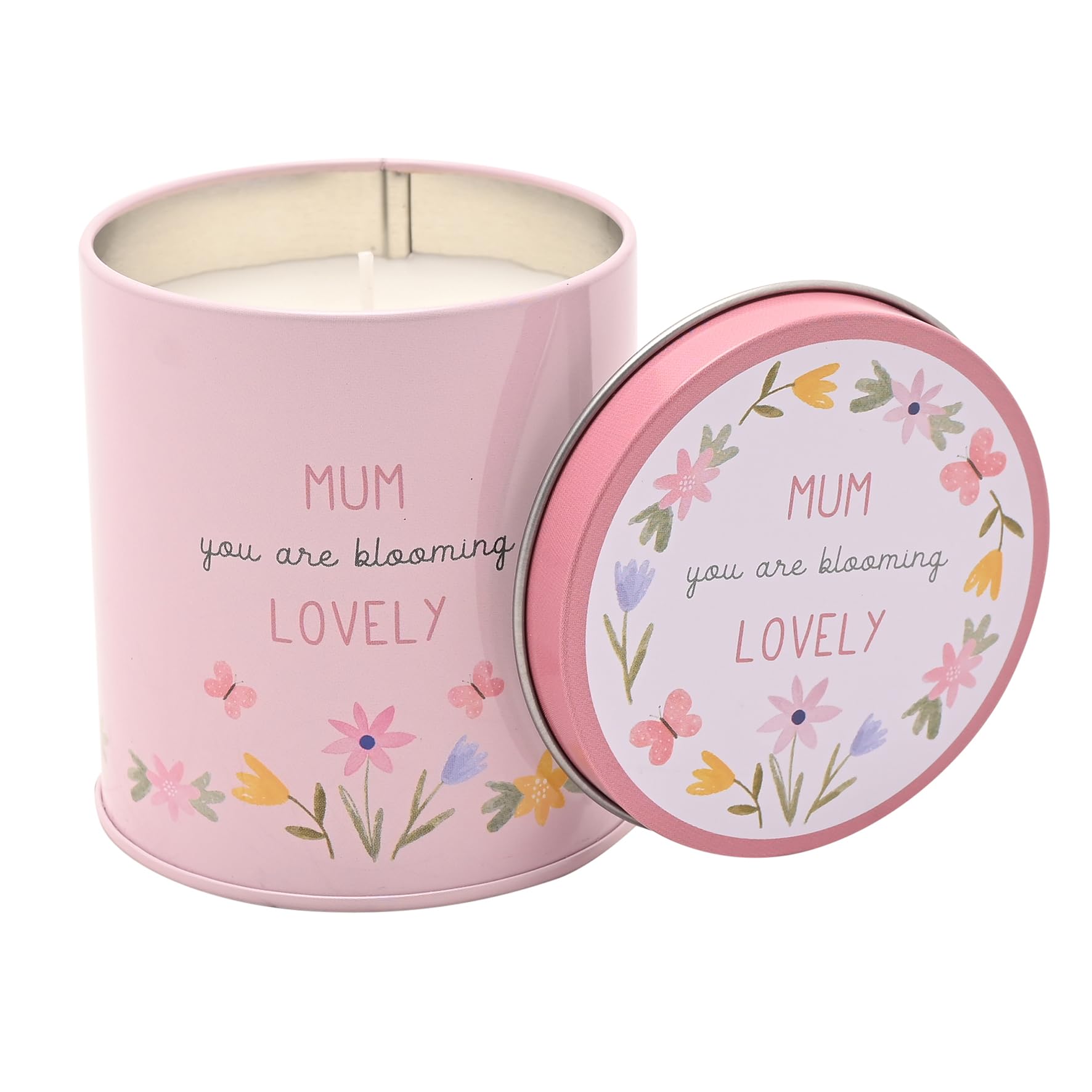 Love Life - Yellow Tin Candle - 'Mum You are Blooming Lovely'