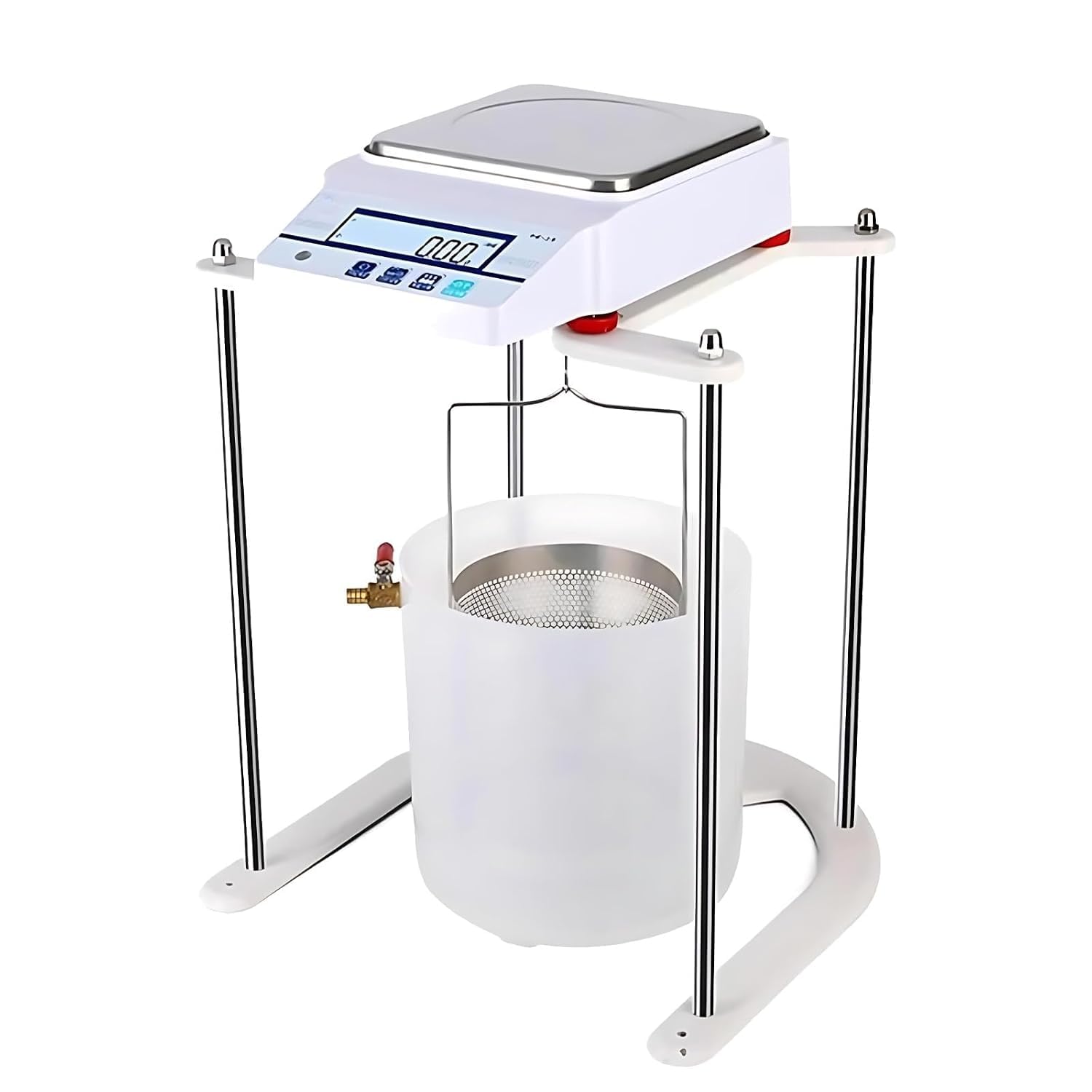 Balanza hidrostática digital, capacidad de 15 kg, precisión de 0,1 g, pantalla LCD, patas ajustables. Conectividad de datos. (5kg/0.1g)