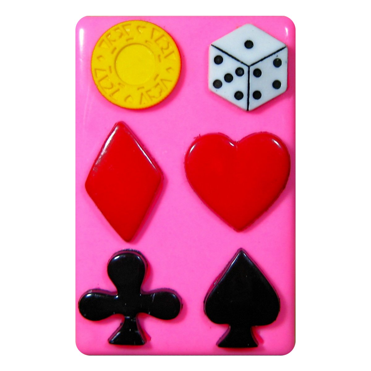 Poker Chips and Card Suits Mould by Fairie Blessings