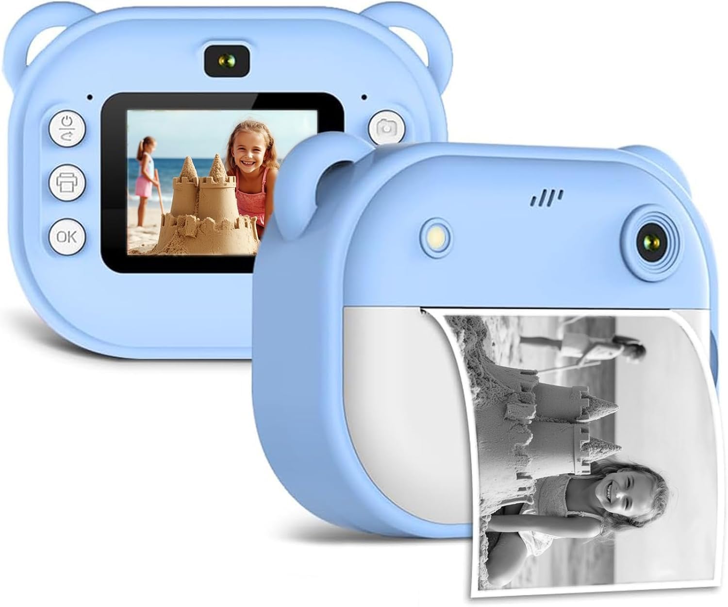 Drumstone (𝗦𝗽𝗲𝗰𝗶𝗮𝗹 𝟭𝟬 𝗬𝗲𝗮𝗿𝘀 𝗪𝗮𝗿𝗿𝗮𝗻𝘁𝘆) Kids Instant Print Camera - 12MP Dual Lens, 2.5K HD Video, Inkless Printing, Fun Games, DIY Creativity, Portable & Easy-to-Use Gift-image-49