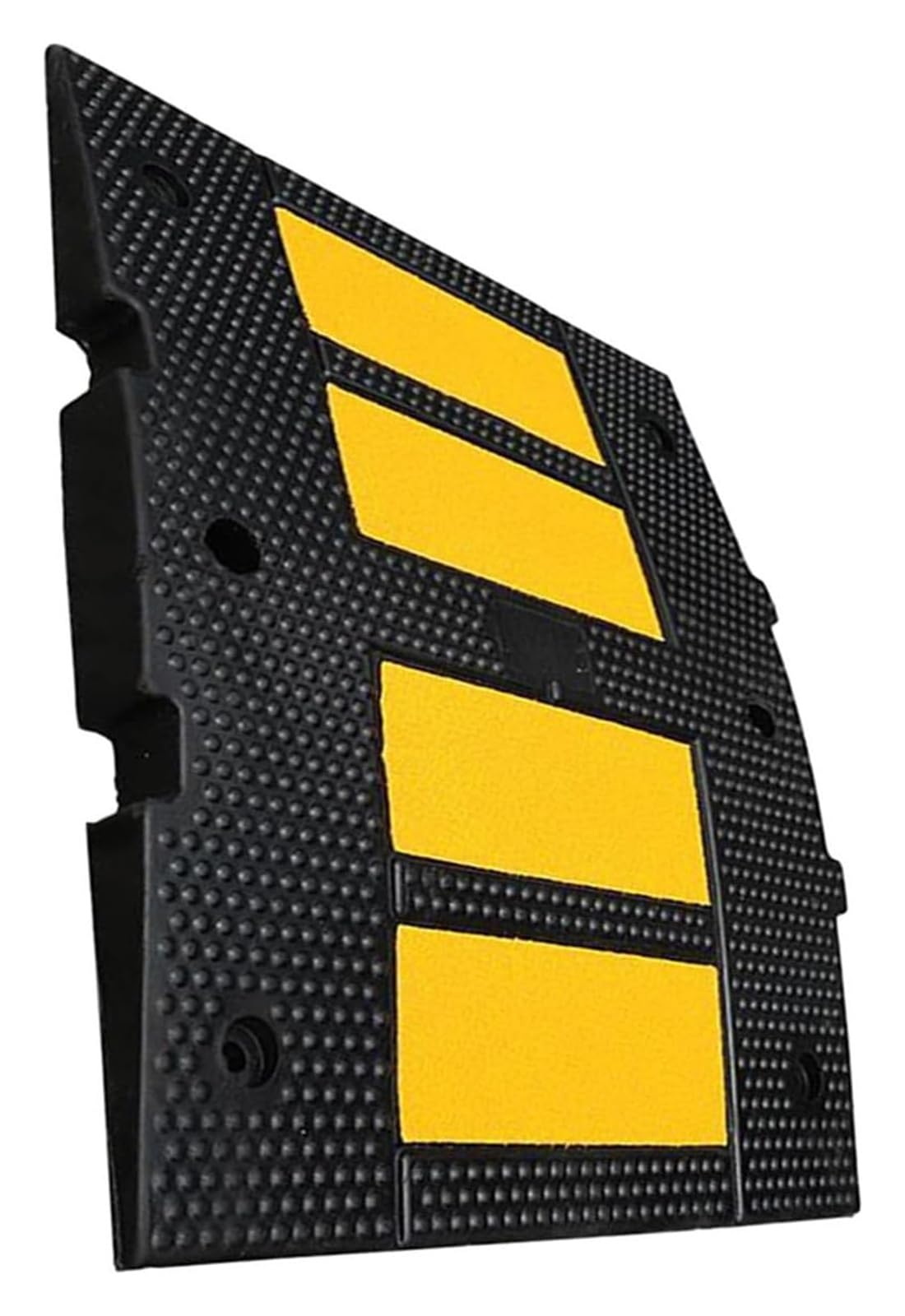 Gummi-Bremsschwelle | Mehrfarbig 50 x 60 x (3–5) cm. Verwendungsszenario: Parkplätze, Lagerhallen, Konzertsäle, Straßen(50x60x3cm)