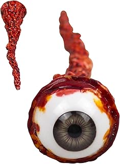 Globo ocular sangrento em tamanho real - globo ocular arrancados realistas em tamanho real - enfeites festa com globo ocular pendurado para o dia das bruxas