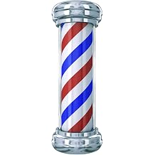 PAIR OF 16" TALL BARBER POLE VINYL DECALS FOR SALON SHOP WINDOW WALL NICE GRAPHIC
