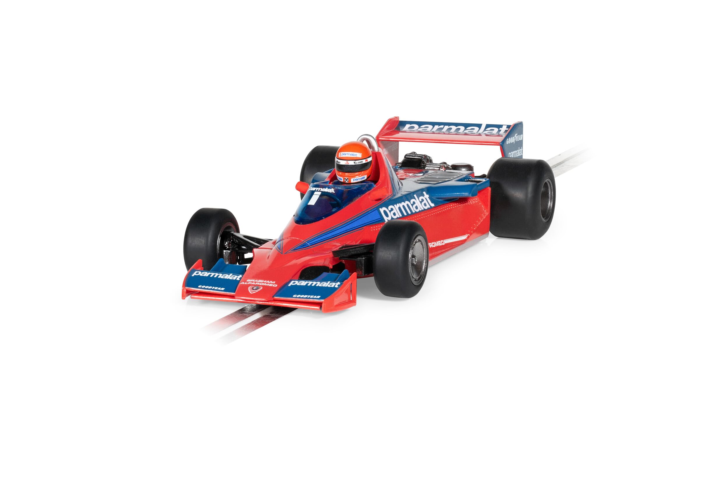 Scalextric C4510 1:32 Brabham BT45 Lauda Italien 1978 HD - Slotcar, Rennbahn, Auto für Rennbahn, Rennbahnauto, Rennbahn, Kinderspielzeug, Zubehör für Rennbahnen, Rot