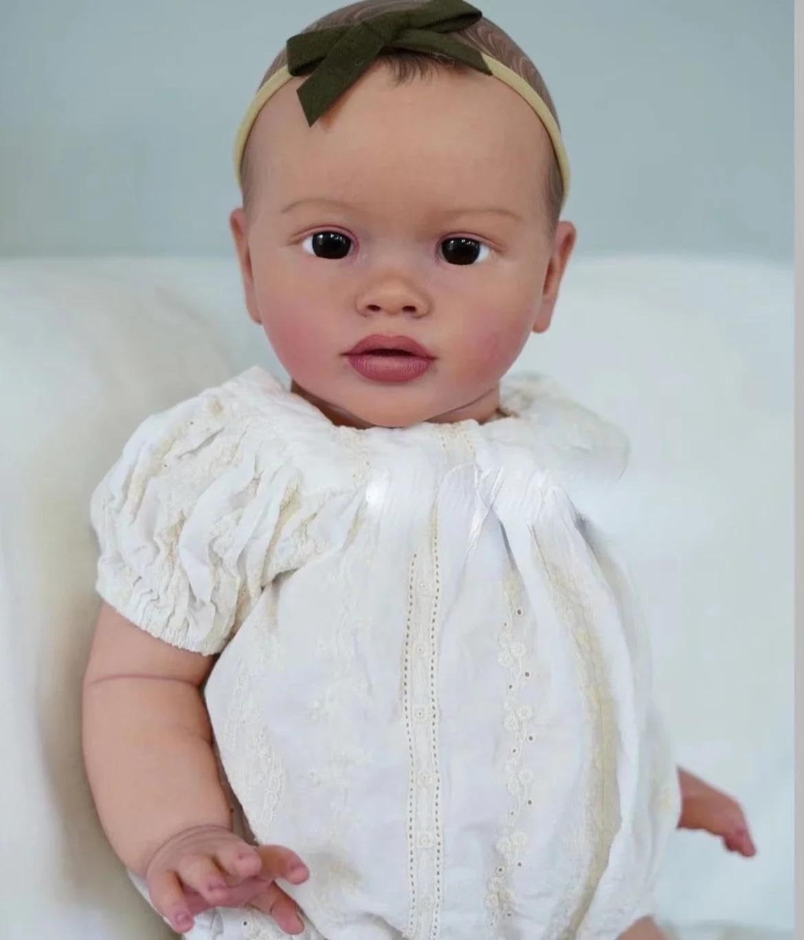 RXDOLL Big Size Reborn Baby Dolls Girl Pippa, 66 cm, prawdziwe życie, Reborn maluch lalki z miękkim korpusem z tkaniny winylowej, ważone, realistyczne lalki niemowlęce, realistyczne, dla dzieci w