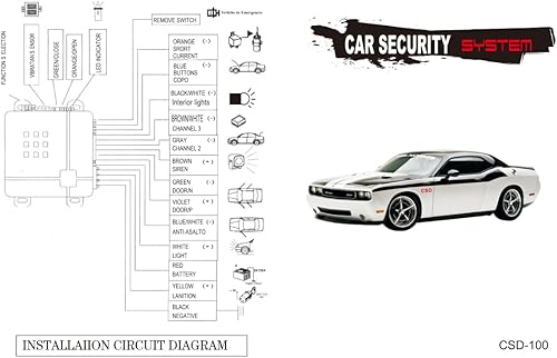 Miniatura 4 de Cerradura de puerta de automóvil con control remoto universal, con caja de control y 2 controles remotos de repuesto