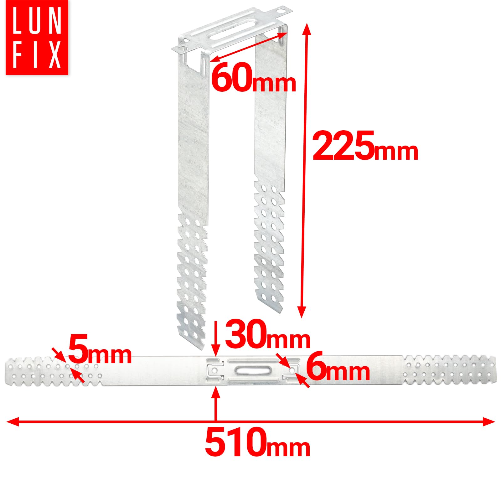 Gancio diretto 60/225 mm per cartongesso, staffa soffitto CD 60/27, supporto profilo, gancio a U acciaio 0,8 mm, montaggio preciso, 100 pezzi