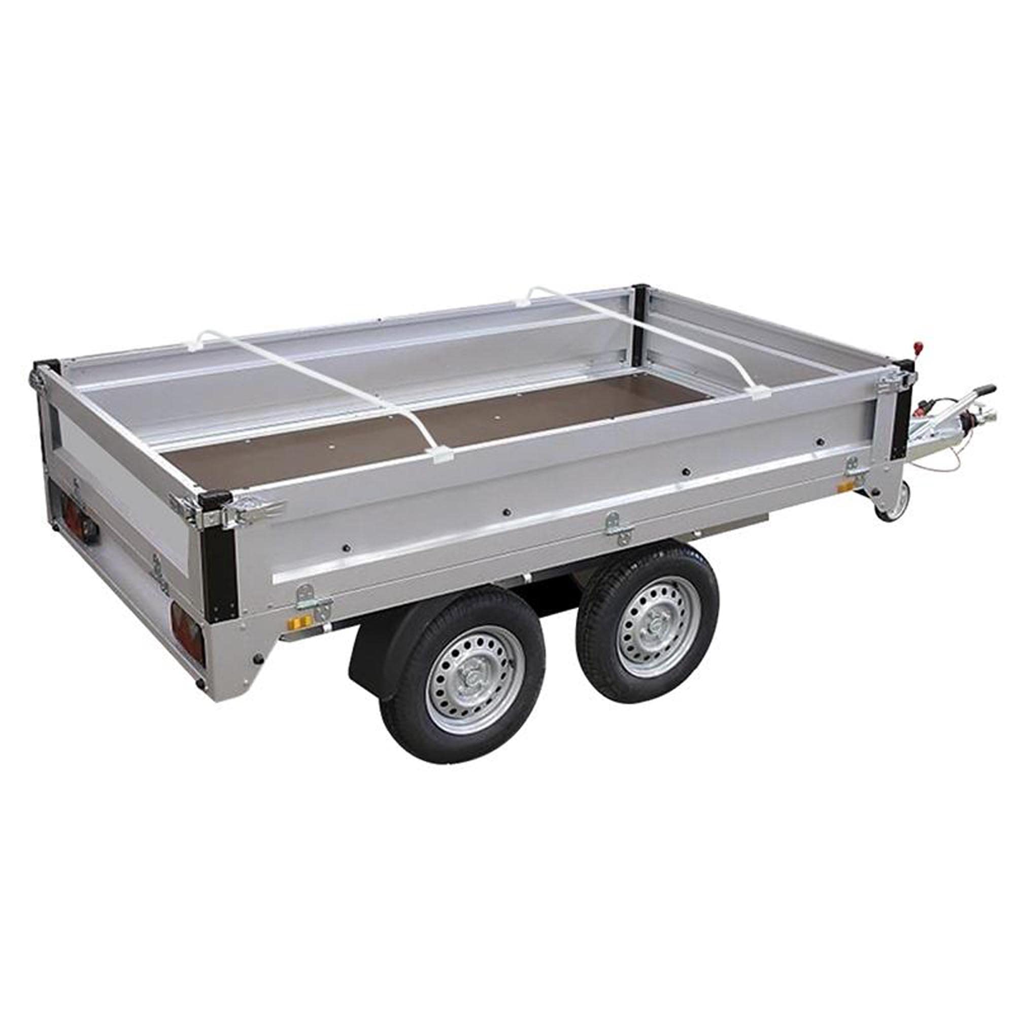 2X Flachplanenbügel Aluminium verstellbar 108-146cm Planenbügel für Anhänger
