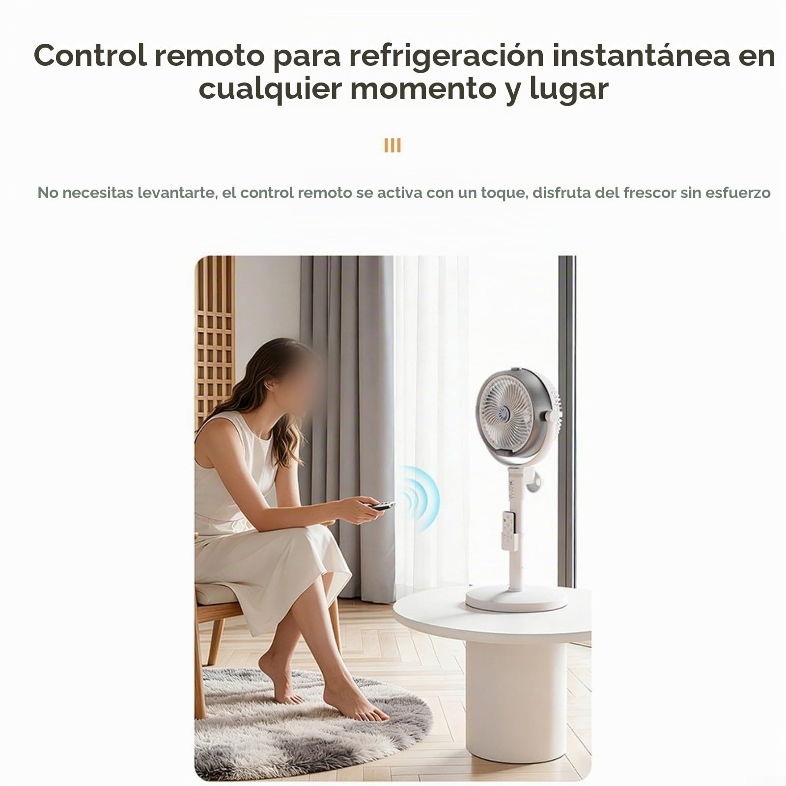 Ventilador de Nebulización HomeVortex con Oscilación Ajustable de 4 Velocidades, Sistema de Nebulización Humidificante, Control Remoto y Temporizador Programable de 3/6/9 Horas para Enfriar Patio